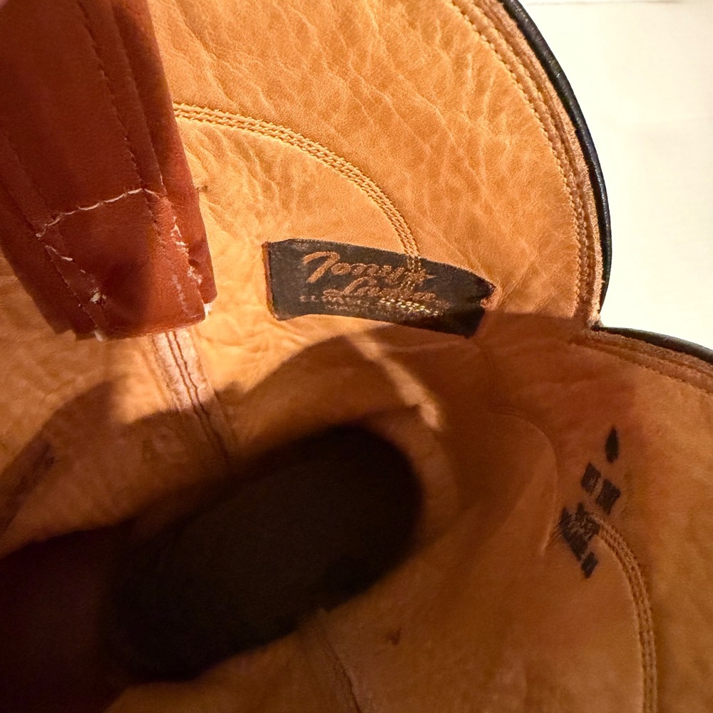 Tony Lama 5084 Western Cowboy Boots‎ Men's 8.5D Leather Brown Classic Vintage - Picture 6 of 11